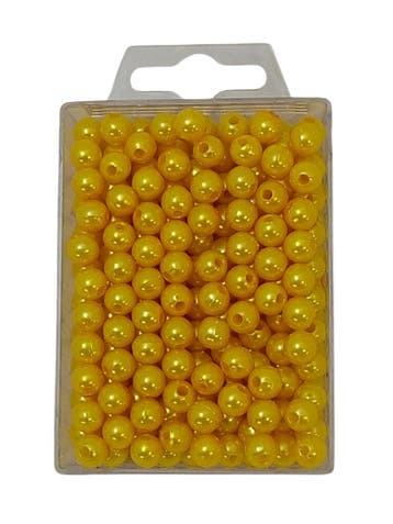 Parels rijgparels 08 Geel 8 mm, Ophalen of Verzenden, Nieuw