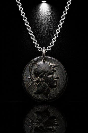 Grieks, Brons “Het Zwaard van Ares” zeldzame hanger van