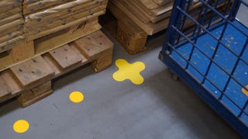 Kruis (X - stuk) voor vloermarkering - Polyvinylchloride, Verzenden