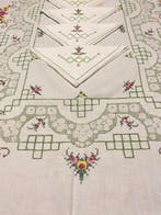 Tafelkleed - 248 cm - 160 cm - tafelkleed met kruissteek