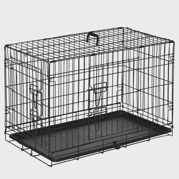 PawHut Hondenkooi Transportbox 2 Deuren Opvouwbaar Met Handv, Verzenden, Nieuw