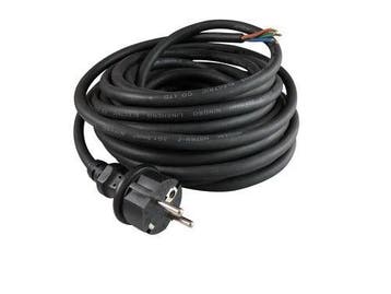 Neopreen buiten kabel 10 meter - 3x 1.5mm met stekker, Ophalen of Verzenden, Nieuw