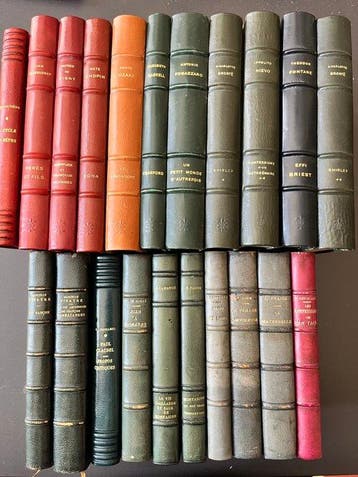 Collection - 21 volumes reliés – Brontë, Cendrars,