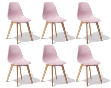 Stoelen KITO Roze 6x | Comfort | Beste Prijs, Kunststof, Overige kleuren, Nieuw, Ophalen of Verzenden