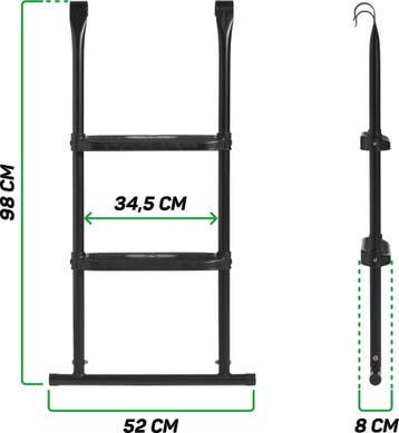 Salta - Trampoline Ladder - L - 98 cm - 2 treden, Ophalen of Verzenden, Zo goed als nieuw
