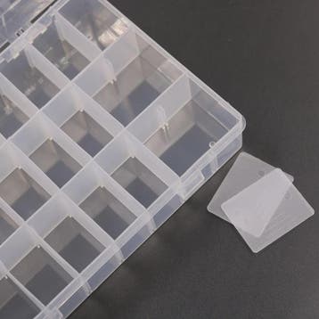 Opbergdoos 24 Vakjes voor Borduur- en Knutselgaren - Transpa, Verzenden, Nieuw