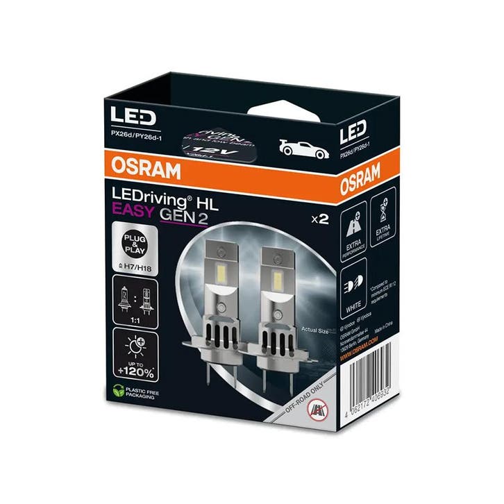 Osram H7/H18 HL Easy GEN2 LED Koplamp 16W PX26d/PY26d-t Set, Auto-onderdelen, Verlichting, Nieuw, Ophalen of Verzenden