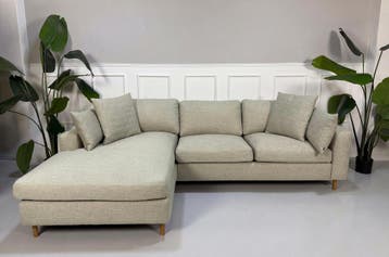 Bolia Scandinavia Sofa Dons Stof Grijs 3-zits Ottoman, Driepersoons, Ophalen of Verzenden, Zo goed als nieuw, Rechte bank