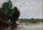 Aris Knikker (1887-1962) - Waterlandschap (No Reserve), Antiek en Kunst, Kunst | Schilderijen | Klassiek