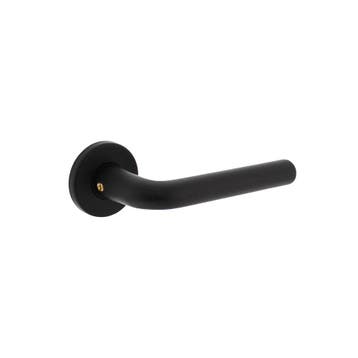 Intersteel Deurkruk Derby op rozet - aluminium/zwart, Verzenden, Nieuw