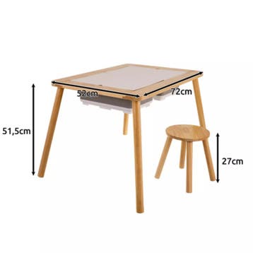 Kruzzel houten sensorische tafel met stoel – Montessori z., Ophalen of Verzenden, Nieuw