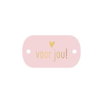 3x Cadeaulabel Ovaal voor jouRoze (Per 3 stuks), Ophalen of Verzenden, Nieuw