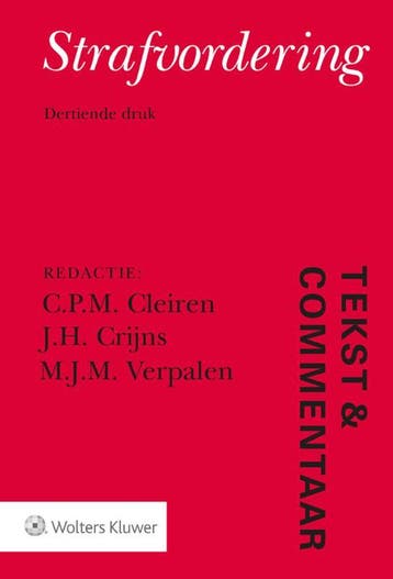 Tekst & Commentaar Strafvordering 9789013152654, Verzenden, Gelezen, C.P.M. Cleiren