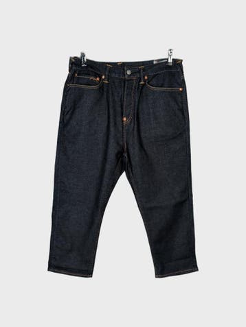 EVISU Jeans Heren maat W32 / L30 Dark Indigo, Overige kleuren, Ophalen of Verzenden, Zo goed als nieuw, EVISU