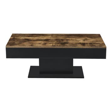 Salontafel Lünen met opbergruimte 110x60x40 cm zwart en hout, Verzenden, Nieuw