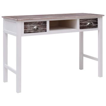 vidaXL Schrijftafel 110x45x76 cm hout bruin, Huis en Inrichting, Verzenden, Nieuw