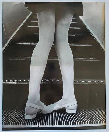 Michael Joseph (1941-) - Models legs in tights on