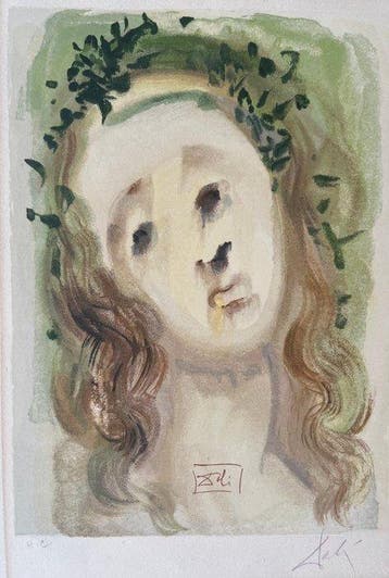 Salvador Dali (1904-1989) - The face of Virgil, Antiek en Kunst