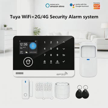 Slim Home Alarm Systeem met WiFi/GSM, Tuya App & 120dB Siren, Doe-het-zelf en Verbouw, Alarmsystemen, Verzenden, Nieuw