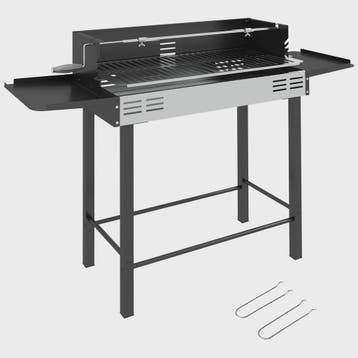 Outsunny Kolen BBQ met 3-traps Grillrooster, Inklapbare Zijt, Verzenden, Nieuw