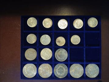 Frankrijk. Lot de 17 monnaies en argent, 1930/1991, Postzegels en Munten