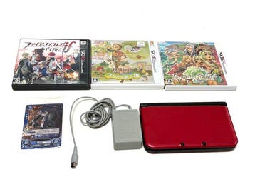 Nintendo - 3DS xl - Nintendo 3DS LL red + 3x Software -, Nieuw