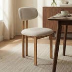 *WOONWINKEL* Wabi Sabi Eetkamerstoel Naturel, Huis en Inrichting, Stoelen, Verzenden, Nieuw, Stof