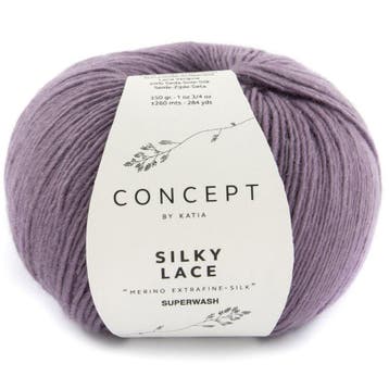 Katia Concept Silky Lace - 181 licht lila - Merino/Zijde G, Hobby en Vrije tijd, Breien en Haken, Ophalen of Verzenden, Nieuw