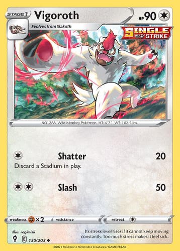 vigoroth 130/203 evolving skies, Ophalen of Verzenden, Nieuw, Losse kaart, Foil