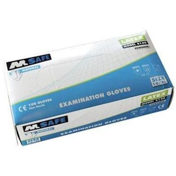 M safe 4140 disposable latex handschoen 100 stuks 9 l,, Verzenden, Nieuw