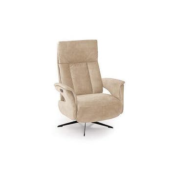 Relaxfauteuil Haarlo - relaxfauteuils - Creme, Nieuw, Stof