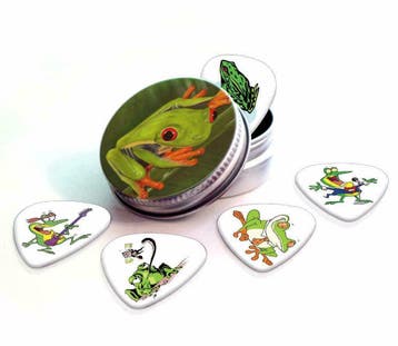 Blikje + plectrums met afbeelding van een Kikker, Verzamelen, Ophalen of Verzenden, Nieuw