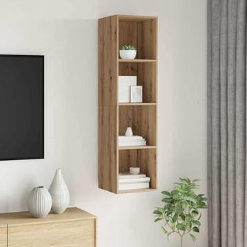 vidaXL Tv-meubelset 37 x 37 x 142,5 cm Artisan Eiken Bewerkt, Minder dan 50 cm, Verzenden, Nieuw, Minder dan 100 cm
