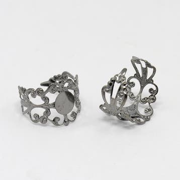 1 x Verstelbare metalen basis ring Ø 17 mm – tray 8 mm, Ophalen of Verzenden, Nieuw, Overige typen
