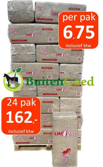 Vlasstrooisel €6,75 incl. btw vanaf 24 pak Lin-O-star vlas!, Ophalen, Nieuw