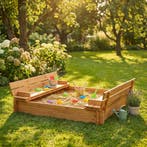 Speel Zandbak | 120cm | Met Deksel | Laatste Stuks!, Ophalen of Verzenden, Nieuw, Speelzand