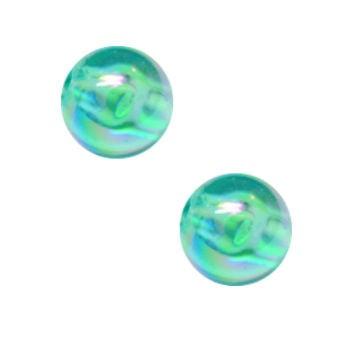 50 x Kinderkralen Acryl AB Glans Turquoise 6 mm, Ophalen of Verzenden, Nieuw, Kraal