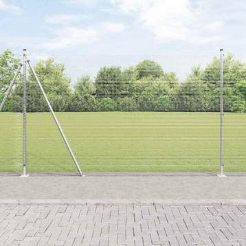 vidaXL gelast draadhek met betonnen voetstuk 10 x 1,6 m, Verzenden, Nieuw, IJzer