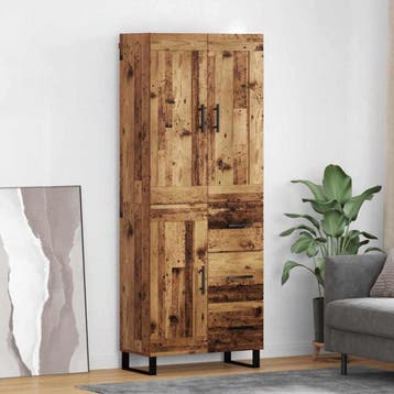 vidaXL buffetkast 2 st Oudhout 69,5 x 34 x 180 cm Bewerkt, Minder dan 50 cm, Verzenden, Nieuw, Minder dan 100 cm