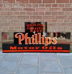 Phillips Motor Oils Groot Stalen Bord - 122 x 56cm, Ophalen, Gebruikt