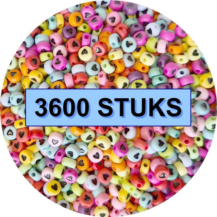 Fako Bijoux - Hartjes Kralen Bulk - Acryl - 7mm - Sieraden, Hobby en Vrije tijd, Kralen en Sieraden maken, Verzenden
