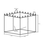 Insectennet 300 x 300 x 200 - Partytent - Zwart, Tuin en Terras, Partytenten, Ophalen of Verzenden, Nieuw
