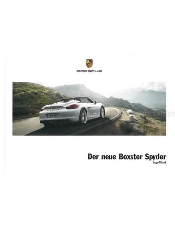 2016 PORSCHE BOXSTER SPYDER HARDCOVER BROCHURE DUITS, Nieuw, Porsche, Author