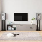vidaXL Luidsprekerstandaards 2 st 4 pijlers gehard glas, Muziek en Instrumenten, Standaards, Verzenden, Nieuw