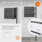 Brievenbusstandaard 40 cm x 120 cm antraciet roestvrij staal, Verzenden, Zo goed als nieuw