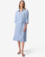 HEMA Damesjurk Dawn regular fit lichtblauw, Verzenden, Nieuw