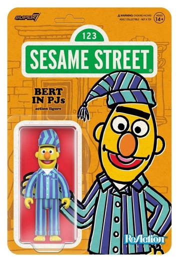 Sesame Street ReAction Action Figure Wave 06 Bert (PJ) 10 cm, Ophalen of Verzenden, Nieuw