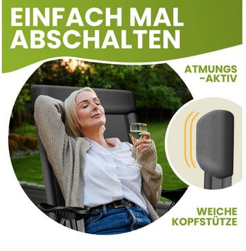 2x tuinstoel - weerbestendig - stabiel en verstelbaar -, Verzenden, Nieuw