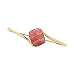 Gouden vintage broche met rhodochrosiet 14 krt, Ophalen of Verzenden, Nieuw