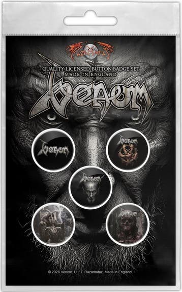 Venom - Into Oblivion - Button 5-pack officiële merchandise, Ophalen of Verzenden, Nieuw, Kleding